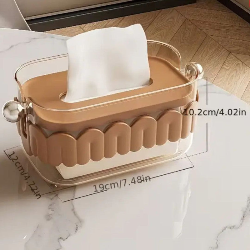Modern Transparent Plastic Tissue Box Holder