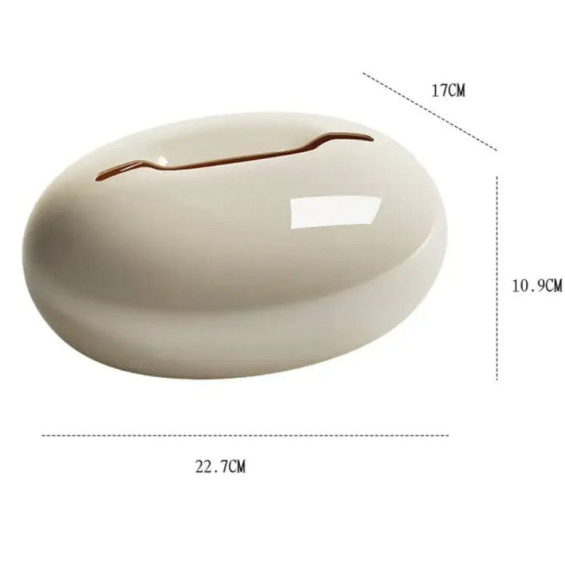 Luxury Pebble Shape Tissue Box Holder Modern Decorative Tissue Cover