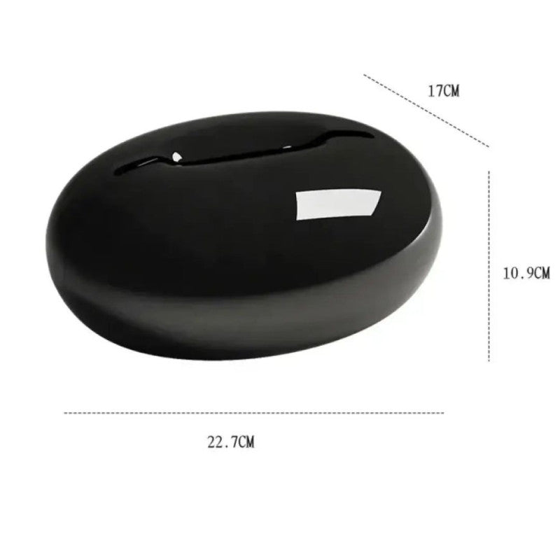 Double Layer Tissue Box Holder Black Facial Tissue Dispenser
