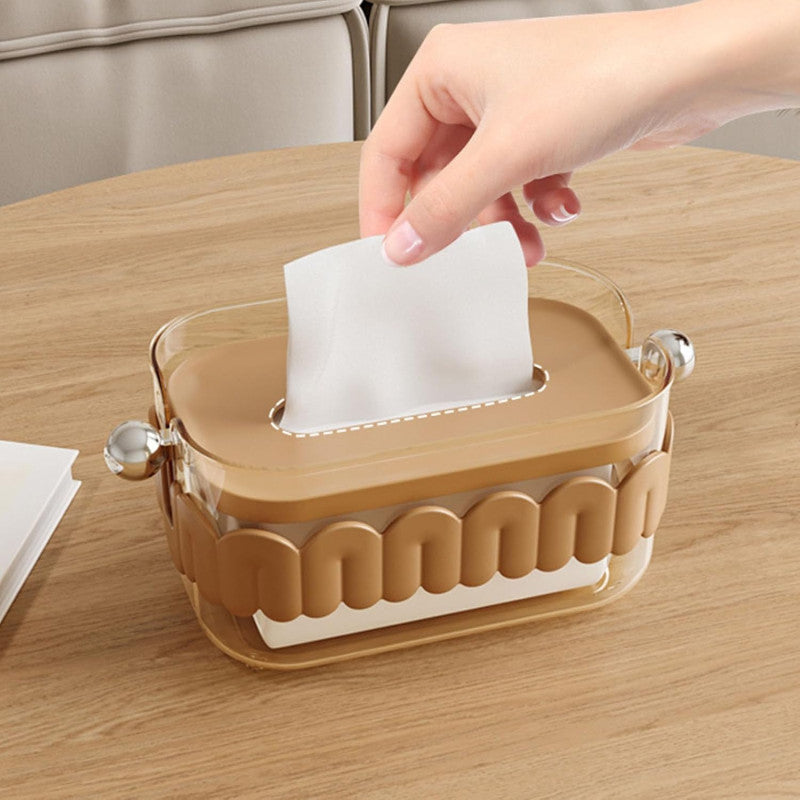 Modern Transparent Plastic Tissue Box Holder