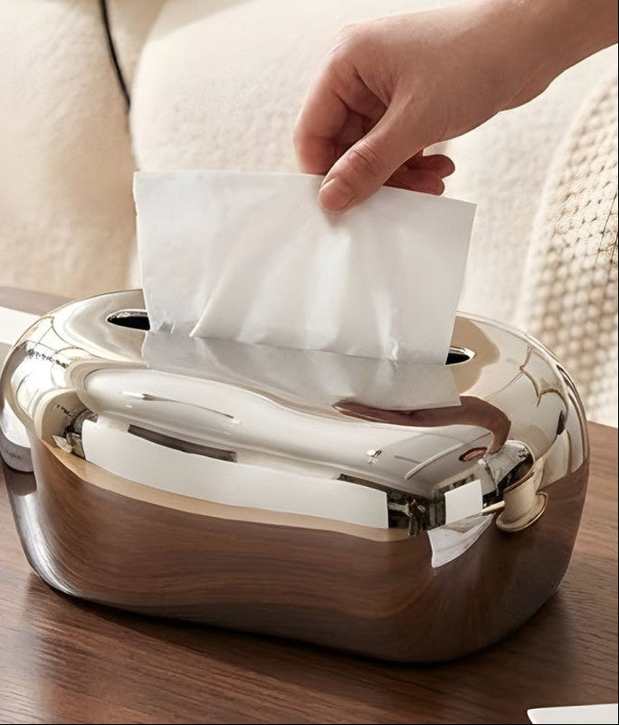 Modern Tissue Box Holder Tabletop & Countertop Tissue Organizer