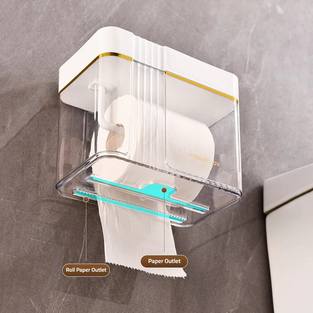 Punch Free Toilet Paper Holder Wall Mounted Tissue Rack